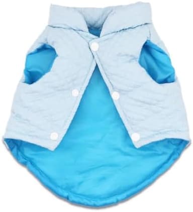 Soft Warm Small Dog Coats Lightweight Pet Dog Winter Jackets for Small Medium Dogs Puppy Cold Weather Coat Pet Clothes, Blue, X-Large - Image 7