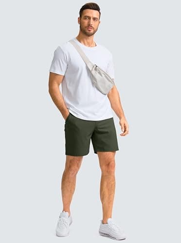 G Gradual Men's Casual Shorts 7" Lightweight Golf Shorts for Men Stretch with 3 Pockets Quick Dry Breathable Work Shorts Army Green - Image 5