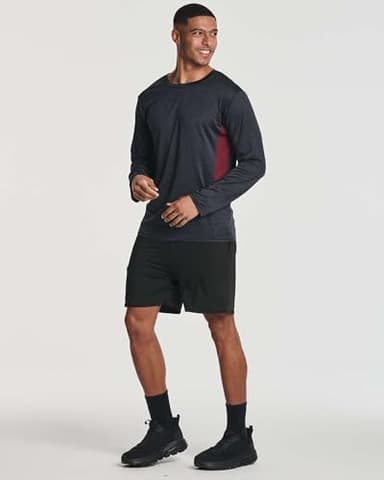 Real Essentials 4 Pack Mens Long Sleeve Shirts T-Shirt Fishing Athletic Workout Hiking UV UPF SPF Sun Protection Work Quick Dry Dri Fit Gym Tee Shirt Active Running Sport Tops Camisas Construction - Image 5