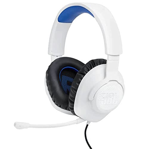 JBL Quantum 100P - Wired Over-Ear Gaming Headset with a Detachable mic, QuantumSOUND Signature, Memory Foam Comfort, Compatible with Windows Sonic Surround Sound (White) - Image 1