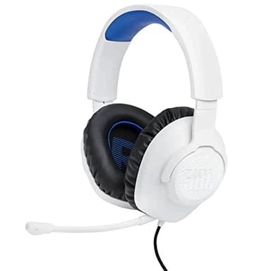 JBL Quantum 100P - Wired Over-Ear Gaming Headset with a Detachable mic, QuantumSOUND Signature, Memory Foam Comfort, Compatible with Windows Sonic Surround Sound (White) - Image 1
