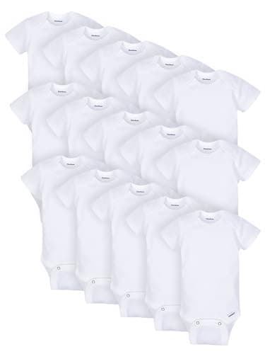 Gerber Baby 15 Piece Onesies Bodysuit Multi Size Pack, White, (0-3M, 3-6M, 6-9M) - Image 1