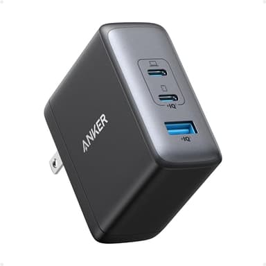 Anker 100W USB C Charger Block (GaN II), 3 Port Fast Compact Wall Charger for MacBook, Dell XPS, iPad Pro, Galaxy S24, iPhone 16/15 and More Series - Image 1