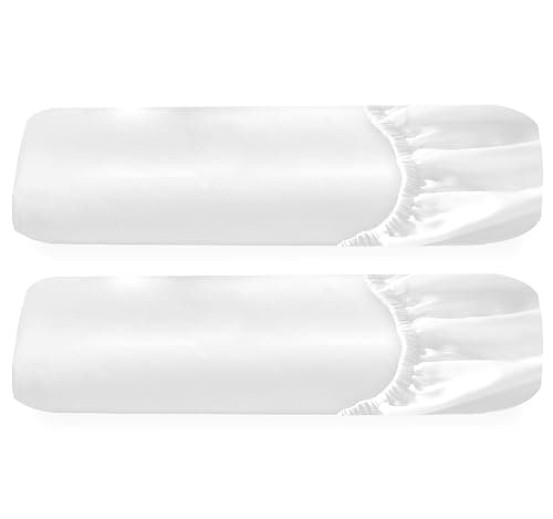 California Design Den 2-Pack 100% Organic Cotton Twin Extra Long Fitted Sheets Percale Only - Soft, Cooling and Lightweight, Snug-Fit and Durable 2X Twin XL Deep Pocket Fitted Sheet - White - Image 1