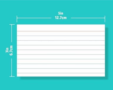 Index Cards 3x5, 300 Pack, Heavy Ruled Index Cards, Notecards 3x5 Lined, Flash Cards for Studying, Note Cards for Office, Home and School, White, 4 Packs of 75 Pack - Image 3