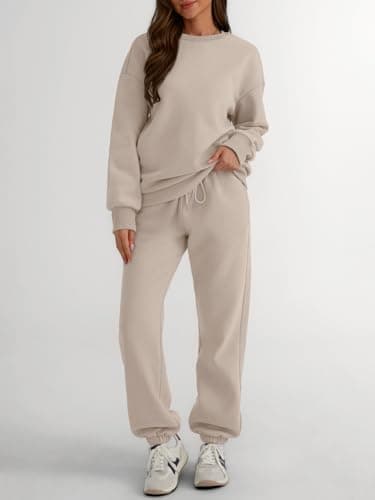 Trendy Queen Sweatsuits Women 2 Piece Outfits Two Piece Crewneck Sweatshirts Sets Lounge Fall Fashion Sweatpants 2025 Tracksuits - Image 2