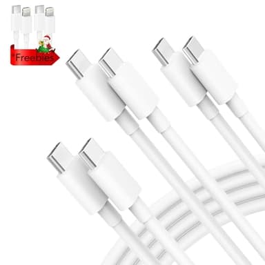 USB C to USB C Cable, 3-Pack 6FT, 60W Fast Charging Power Delivery for iPhone 17/17 Pro/17 Air/17 Pro Max, iPad mini 6/Pro 2021, MacBook Pro 2020, Samsung Galaxy S23, Switch - Image 1