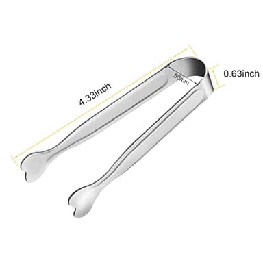 Mini Serving Tongs, Anytrp 18-Packs Stainless Steel Sugar Tongs, 4.3inch Ice Tongs Kitchen Appetizers Tongs for Coffee Bar, Tea Party, Desserts Party, Sugar and Ice Bucket - Image 3