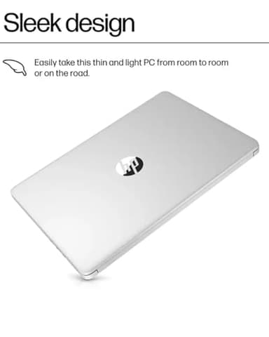 HP Business Student Laptop Computer - Windows 11 Pro & Microsoft Office Lifetime | 14 inch HD | AI-Powered, 12 Hr Batter N-Serious Laptop| 16GB RAM, 128GB UFS, 256GB Extend Micro SD | Silver - Image 5