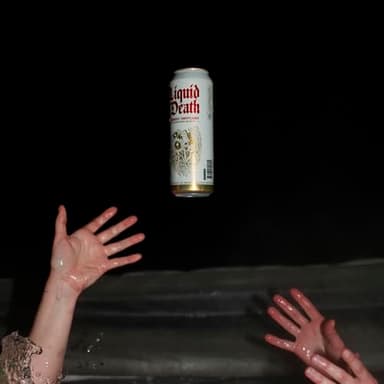 Liquid Death, Cherry Obituary, Cherry-Flavored Sparkling Water, 8-Pack (19.2oz Cans), Low Calorie & No Artificial Sweeteners - Image 6