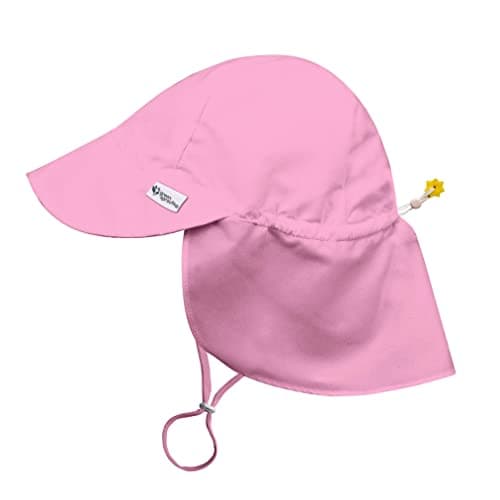 i Play. Baby Eco Flap Hat, Light Pink, 9-18mo - Image 1