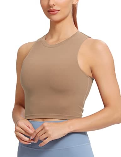 Natural Feelings Nudi Sports Bras for Women Removable Padded Yoga Tank Tops Sleeveless Fitness Workout Crop Tops - Image 1