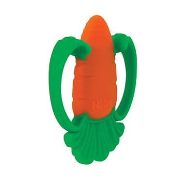 Nuby Veggie Teether for Teething Relief - Soft Baby Teething Toy for 3+ Months - Carrot - Image 5