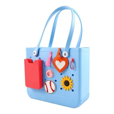 Vagocom MOM LIFE Charm Accessory for Bogg Bag,Insert Pink Letter Decoration Attachment for Rubber Beach Tote and Bag - Image 6