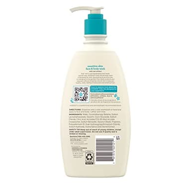 Aveeno Kids Sensitive Skin Face and Body Wash with Oat Extract, Gently Washes Away Dirt and Germs Without Drying, Tear-Free, Hypoallergenic Kids Body Wash, 18 fl. oz, 2 Pack - Image 7