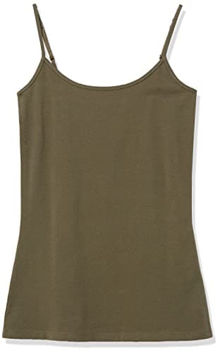 Amazon Essentials Women's Slim-Fit Camisole, Pack of 4, Black/Grey/Navy/Olive, X-Large - Image 9