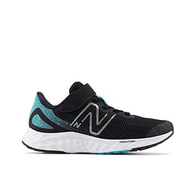 New Balance Baby Fresh Foam Arishi V4 Hook and Loop Running Shoe, Black/Virtual Blue/Phantom, 3 Wide US Unisex Infant - Image 3