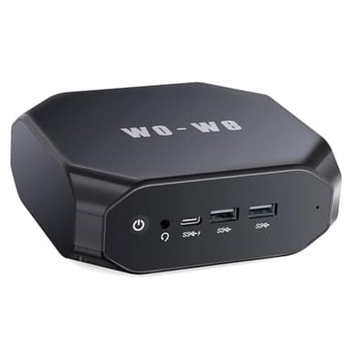 wo-we Mini PC AMD Excavator A9-9400 up to 3.2GHz, Radeon R5 Series Supports 4K@30Hz HD Dual Display, 8G DDR4, 128G M.2 SATA SSD, HDMI*2,WiFi 5,Dual-Mode Bluetooth, USB 3.1 - Image 1