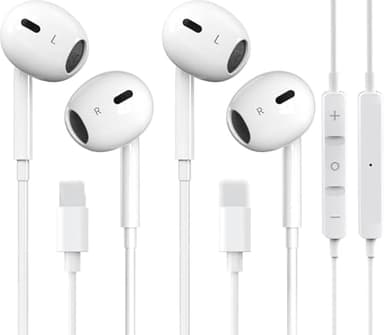 2 Packs-for iPhone Headphones Wired Earbuds/Earphones Nosie Reduction Built-in Microphone & Volume Control Headsets Compatible with iPhone 14/13/12/11/XR/XS/X/8/7/SE/Pro/Pro Max - Image 1