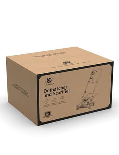 2-in-1 Electric Dethatcher Scarifier, Lawn Dethatcher with Collection Bag, 4-Position Depth Adjustment,13-Inch Working Width, Foldable Handle Design for Easy Carrying and Storage,Thatcher for Lawn - Image 6