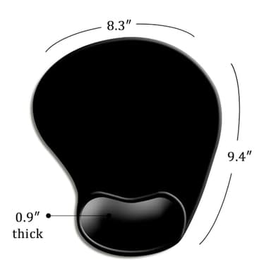 DOOKE Ergonomic Mouse Pad with Wrist Support and,Mouse Pads with Non-Slip PU Base for Home Office Working Studying Easy Typing & Pain Relief Black - Image 5