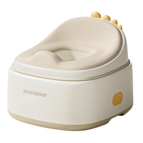 Bebamour Toddler Potty Training Toilet 3 in 1 Versatile Toilet Seat & Step Stool & Potty Chair Portable Potty Trainer for Boys & Girls with with 100 Pack Trash Bags (Dinosaur Coffee) - Image 1