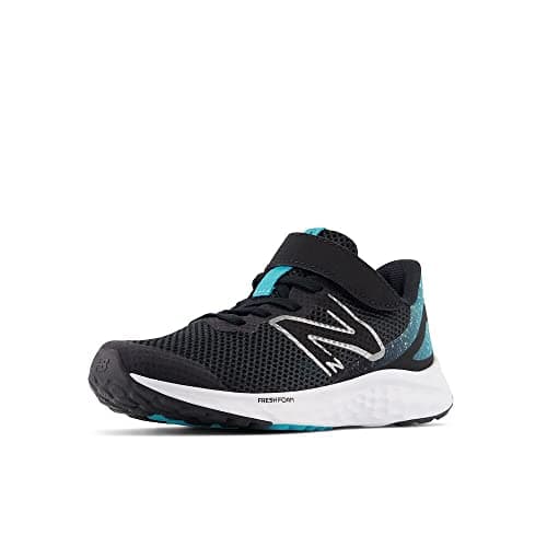 New Balance Baby Fresh Foam Arishi V4 Hook and Loop Running Shoe, Black/Virtual Blue/Phantom, 3 Wide US Unisex Infant - Image 1