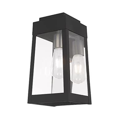 Livex Lighting 20852-04 Oslo - 12" One Light Outdoor Wall Lantern, Black Finish with Clear Glass - Image 6