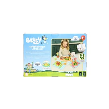 Bluey - Dine in with Bluey Set, 32-Piece Wooden Toy Set with Magic Asparagus, Plates, Utensils & More, Perfect for Role-Play & Imaginative Fun, FSC-Certified, Suitable for 3 Years & Up - Image 4