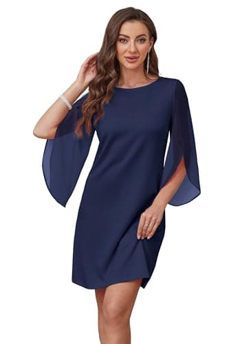 RUMIA Vestidos Elegantes de Mujer 2025 Cocktail Dress for Women Summer Dresses Dark Blue XL - Image 2