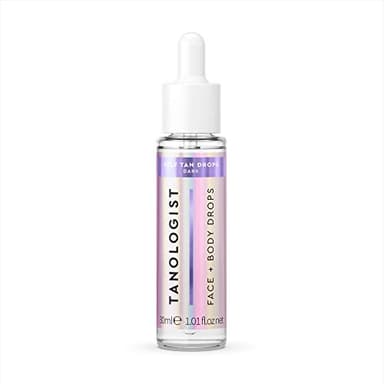 Tanologist Face and Body Drops: Dark 1.01 fl.oz/ 30 ml Bottle - Image 1