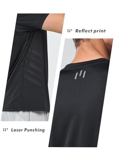 NORTHYARD Breathable 2.0™ Men's Athletic Workout Shirts Moisture Wicking Short Sleeve T-Shirt for Training Running BLACK-2XL - Image 3