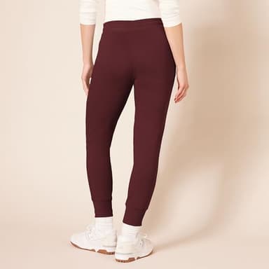 Amazon Essentials Women's Fleece Jogger Sweatpant (Available in Plus Size), Burgundy, Medium - Image 2