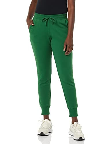 Amazon Essentials Women's Fleece Jogger Sweatpant (Available in Plus Size), Dark Green, Large - Image 1