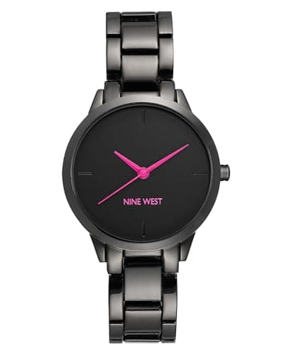 Nine West Women's Gunmetal Bracelet Watch, NW/2435PRGY - Image 1