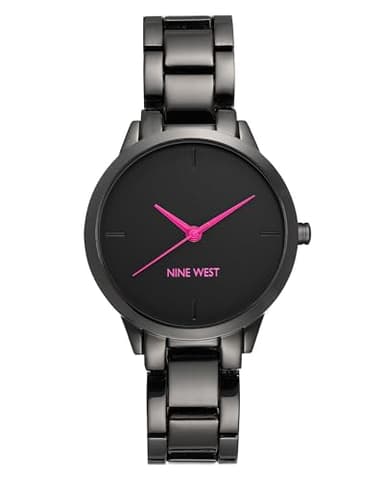 Nine West Women's Gunmetal Bracelet Watch, NW/2435PRGY - Image 1