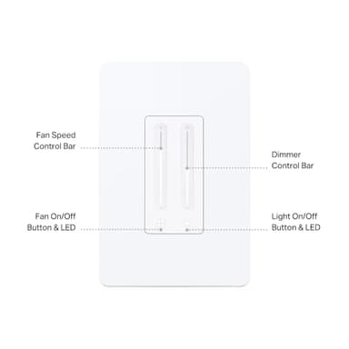 Kasa Smart Ceiling Fan Control & Dimmer Switch | Adjustable 4-Speed Fan & Brightness Control | Works w/Apple HomeKit, Alexa & Google Home | 2.4G Wi-Fi Only, Single Pole, Neutral Wire Required | KS240 - Image 2