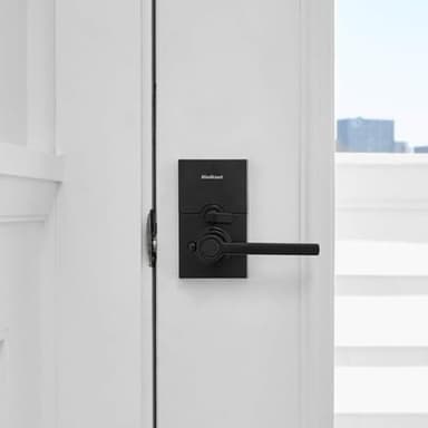 Kwikset 99170-004 SmartCode 917 Keypad Keyless Entry Contemporary Residential Electronic Lever Lock Deadbolt Alternative with Halifax Door Handle and SmartKey Security, Matte Black - Image 7