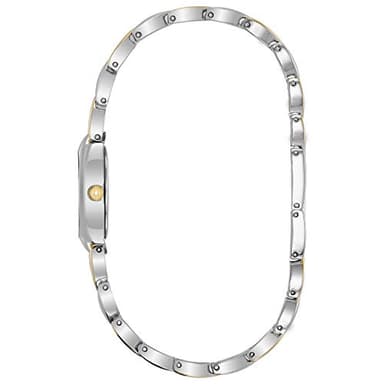 Bulova Ladies' Classic Two-Tone Stainless Steel 3-Hand Quartz, White Patterned Dial Style: 98V02 - Image 2