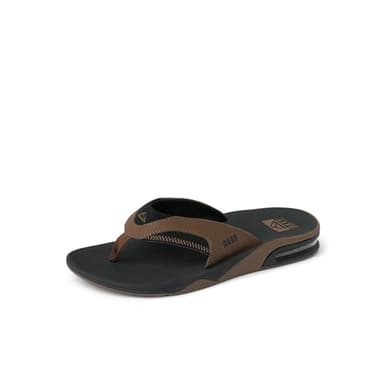 Reef Fanning Men's Comfort Beach Sandals Black And Tan - 11 Medium - Image 1