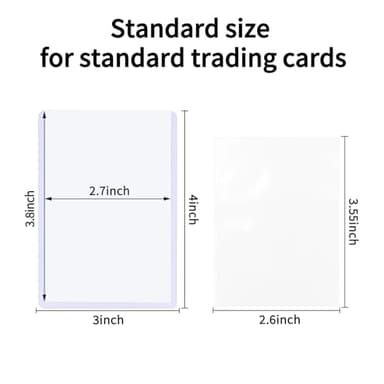 QTYORD 400Pcs Top Loaders for Cards (200Pcs Hard Plastic Card Holders & 200Pcs Penny Card Sleeves) 3" x 4" Toploaders, Card Protector Sleeves for Baseball Football Sports Cards, Standard Trading Cards - Image 3
