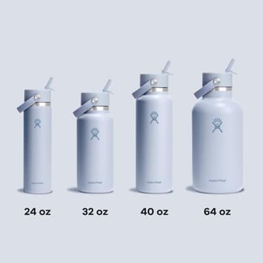 Hydro Flask Water Bottle - Insulated Stainless Steel - Wide Straw Lid, Non Spill, Leakproof in 40 Oz Surf Blue - Image 8