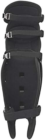 Champion Sports Umpire Leg Guards: Double Knee Umpire’s Shin Guard with Wings for Baseball & Softball - 16.5" Umpiring Shin Pads for Adults - Black - Image 2