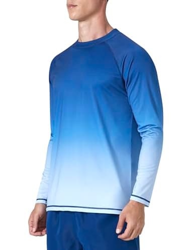 KPSUN Mens Swim Shirts UPF 50+ Rash Guard Long Sleeve Sun UV Protection Beach Shirts Quick Dry Fishing T-Shirt - Image 2