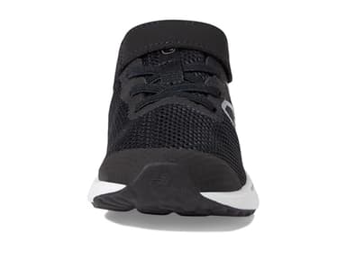 New Balance Baby Fresh Foam Arishi V4 Hook and Loop Running Shoe, Black/White/Silver Metallic, 3 US Unisex Infant - Image 4