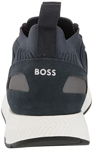 BOSS Men's Mesh Mix Running Sneakers, Sky Captain Navy, 11 - Image 3