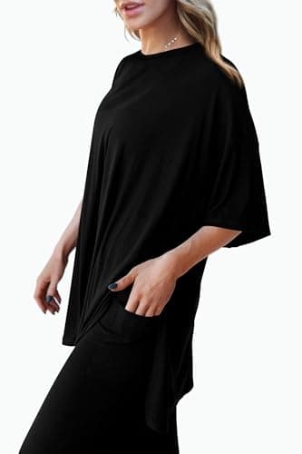 PRETTYGARDEN Two Piece Sets For Women Summer Fashion Lounge Matching Set 2025 Travel Vacation Airport Outfits Clothing (Black,X-Large) - Image 6