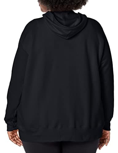 JUST MY SIZE womens Comfortsoft Ecosmart Fleece Full-zip Women's athletic hoodies, Ebony, 2X US - Image 2