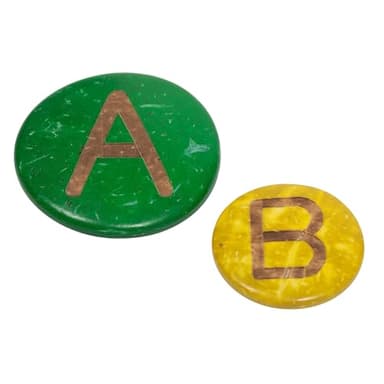 READY 2 LEARN Coconut Letters - Uppercase - Set of 52 - Natural, Hand Made Counters for Kids - Use for Crafts and Spelling Activities - Image 7