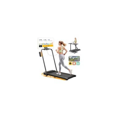HiFast Walking Pad Treadmill, 3 in 1 Foldable Under Desk Treadmills for Home Office, Small Walking Pad with Incline Handle Bar, 300lbs Capacity 2.5HP Portable Running Machine with APP Remote Control - Image 1